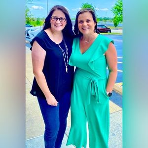 Teal/Green Tahari jumpsuit